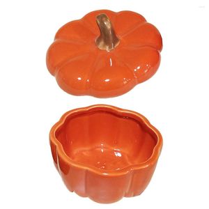 Portacandele Portacandele in ceramica di zucca Tealight Jar Candeliere Ciotola Party Orange Stand Forniture Ornamenti a forma di desktopstea