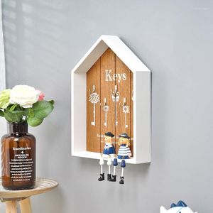 Hooks Hook Wall Keys Holder Home Keyboard Receipt Key Box Shelf Jewelry Hanging Wooden