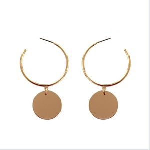 Hoop Huggie Fashion Geometric Circle C Shape Hoop Stud Earring For Women Girls Trendy Gold Sliver Plating Alloy örhängen smycken G Dhysl