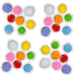 Parti Dekorasyonu 1 5inch Yeni Nesil Ekstra Büyük Kediler Favori Chase Glitter Ball Toy Sparkle Pom Balls Bırakan Teslimat 2 Paketleme2010 AMEO3