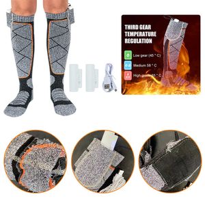 Men's Socks Electric Winter Warm Elastic Comfortable Heating 3 Modes Adjustable Breathable Fishing Camping Hiking Skiing Y2209