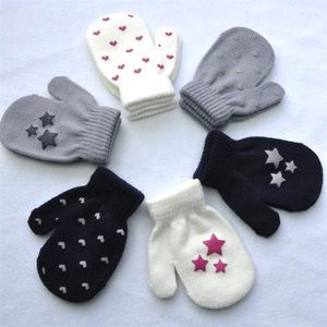 Acessórios para o cabelo Luvas de malha Mitn Baby Inverno Inverno Mittens para meninos meninas mole quente dedo cheio