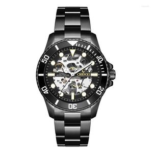 Scatole per orologi Skeleton Automatic Mechanical Men's Waterproof Student Luminous Large Dial Men