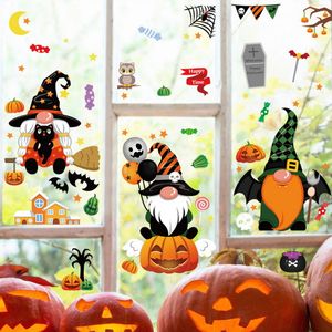 Altre forniture per feste festive Decorazioni di Halloween Adesivi Decorazione finestra Pumpkin Scheletro Scheletro Electrostatic Festival 220922