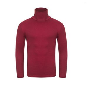 Men's T Shirts Fashion Clothes Men Long Sleeve Bottoming Shirt Autumn Winter Sweatshirt Plain High Neck Casual Tops Warm Jogging Sports