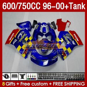 TARINGS TANK для Suzuki Srad GSXR 600 750 CC GSXR600 96 97 98 99 00 Body 156NO.23 GSXR750 600CC GSXR-600 1996 1997 1998 1999 2000 GSX-R750 750CC 96-00 FARING Yellow Blue Blue.