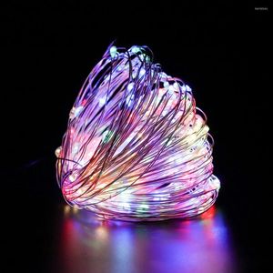 Strips Copper Wire Lights String Waterproof LED Beads USB Rechargeable Lamp Christmas Tree Garland Wedding Party Decoration