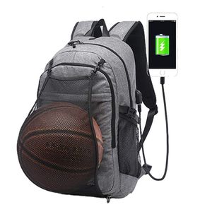 Backpack Men's Sports Gym Bags Basketball School For Teenager Boys Soccer Ball Pack Laptop Football Net Fitness 220922