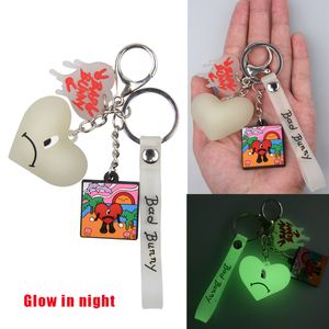 2022 Factory Wholesale 3D Bad Bunny Custom Logo Soft Plastic Eco PVC Custom Croc Charms Keychain