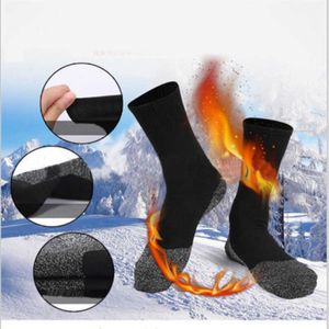 Calzini da uomo 1Pair 35 Gradi Inverno Termico Riscaldato Fibre Alluminizzate Addensare Super Soft Comfort Tenere Il Piede Caldo Sci Y2209