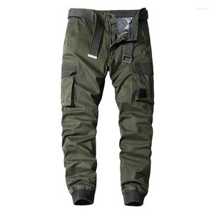 Calça masculina masculino de vários bolsos de bolso de um bolso militar cargo cargo caminhada ao ar livre trekking calça de moletom 2022 masculino hip hop