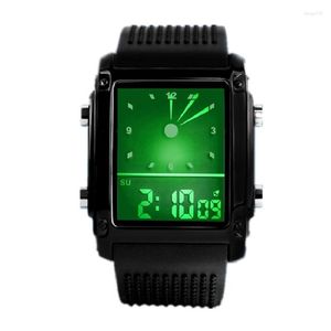 Wristwatches Sport Watch Fashion LCD Digital Stopwatch Dual Display Electronic Luminous Pointer For Men's Women's Student