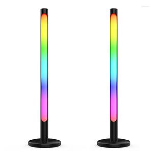 Bordslampor inomhus f￶r hemmet Bedside Living Room Decor App Remote Control Led Gaming Lamp RGB Smart Lights Music Rhythm Light