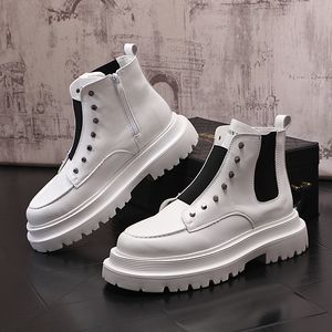 Designers Dress Wedding Party Shoes Fashion High Top Rivet White Sport Casual Sneakers Round Toe Thick Bottom Leisure Outdoor Walking Boots Y10