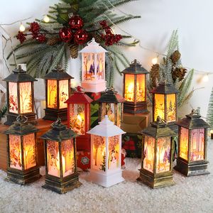 Christmas Decorations Lantern Candlestick Lamp Snowman Christmas Deer Nightlight Desktop Ornaments Lanterns