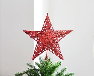 Dekoracje świąteczne 15 cm/20 cm/25 cm Drzewo drzewa górna żelazna gwiazda błyszcząca wiszące ozdoby do akcesoriów DIY
