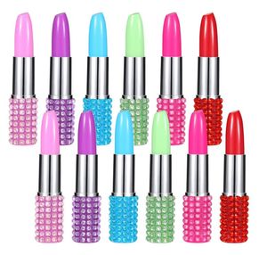 Shinestone cristal esfero de batom lipstick shapet novidade de papelary festas favorece estudantes premia￧￣o de sala de aula de tinta azul