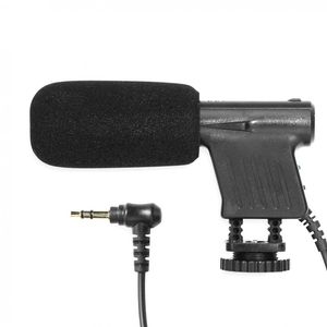 Telefone celular SLR Condensador Microfone Hot Shoe Câmera VLOG Recordamento de microfone Profissional Microfone lanterna