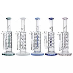 11 Inch Fab Egg Hookahs Inline Perc Percolator Glass Bongs Straight Tube Oil Dab Rigs 14mm Female Joint With Bowl Water Pipes