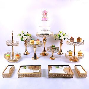 Bakeware Tools DIY 1pcs Cake Stand Wedding Display Crystal Cupcake Tray Home Decoration Dessert Table Decorating Party Leverant￶rer