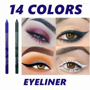 Eyeliner 14 Colors Glitter Shiny Waterproof Easy To Wear Make Up Matte Eye Liner Blue Red Green Brown White Color