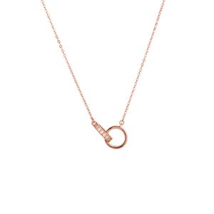 Fashion designer necklaces chain jewelry designer luxury necklace jewellery plated rose gold silver wedding Collar hoop party charms pendant