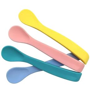 Silicone baby food supplement spoons baby tableware feeding spoon seasoning tool LK282