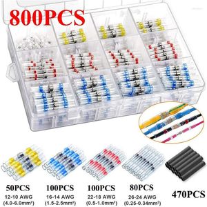 Professional Hand Tool Sets 800/300/50Pcs Heat Shrink BuCrimp Terminals Waterproof Solder Seal Electrical Connector Wire Cable Splice Kit