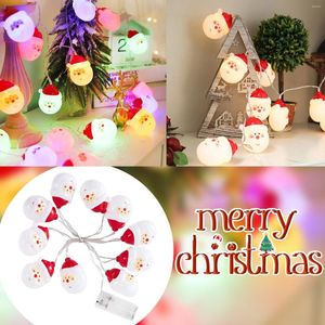 Party Decoration Teenage Room Decor Christmas Santa String Lights 10 LED Colorful Glow in the Dark Bubbles Wedding