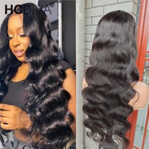 34Inch Body Wave Lace Wig x4 Frontal Human Hair Wigs Brazilian Loose Water x6 For Black Women