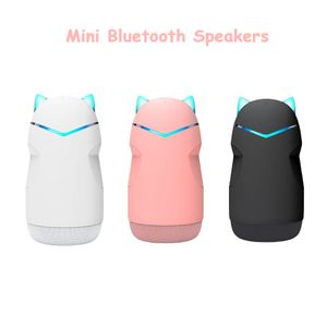 Sevimli kedi mini bluetooth hoparlör stereo kablosuz eşleştirme yüksek tanımlı ses hoparlör desteği tf kartı eller serbest çağrılar