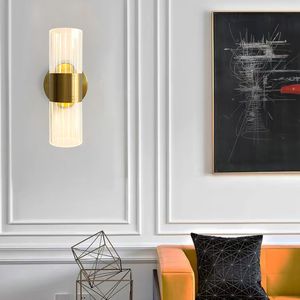 Moderne LED-Wandlampen für Wohnzimmer, Schlafzimmer, goldene Wandleuchten, Kristallblasenschirm, Heimdekoration, Innenbeleuchtung