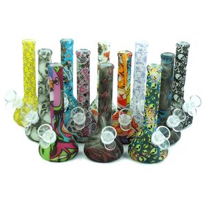 Narghilè YHS Pipa ad acqua in silicone Shisha Narghilè Bong Dab Rig con ciotola di vetro Tubi per tabacco