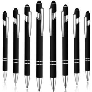 Ballpoint Pens Pen With Stylus Tip Black Ink 2 In 1 Metal 0 Mm Medium Point Smooth Rainbow Colorf Rubberized For Touch Screen Bdedome Am4Vf
