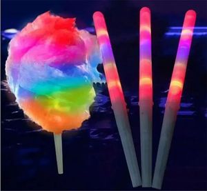 Favor favorita colorido led bola de algodão casca doce reutiliza marshmallows sticks leds brilho tubo de torcida luz escura para festas