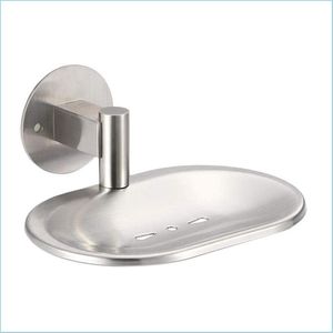 Organizacja do przechowywania w łazience danie z mydła na danie ze stali nierdzewnej uchwyt gąbki z samodzielnym odprowadzaniem rdzeniowym klejem montowanym na prysznic DHQ6A