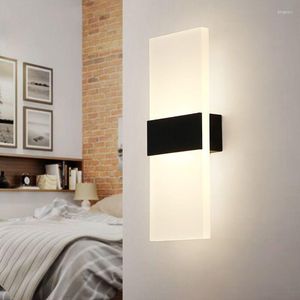 Wall Lamps IRALAN LED Lamp Acrylic Sconce Indoor Black Light Fixtures For Living Room Bedroom Hallway AC 110V 220V