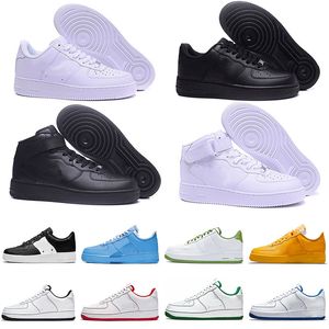 2022 airfor ce ones Running shoes Wear resistant Classical Men Women All White Black Low High 1 one Sports Sneakers EUR size 36-45