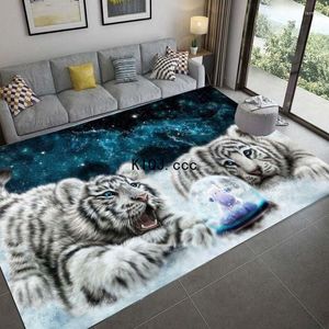 Ковры Tiger 3D Print Rug Europe Type Type Male Dardlway Carpet и коврики для спальни гостиной кухня ванная комната животные