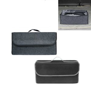 Felt Bag Folding Storage Box Non Slip Fireproof Car Trunk Organizer 0923