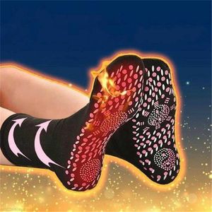 Men's Socks 1 pair Black Unisex Self-heating Magnetic Tour Therapy Comfortable Winter Warm Massage Pression Y2209