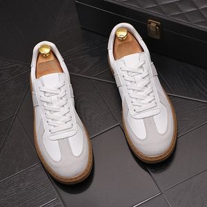 Italy Classic Business Wedding Dress Party Shoes Autumn Fashion Vulcanized Casual Sneakers Round Toe Thick Bottom Leisure Outdoor Walking Loafers Y3