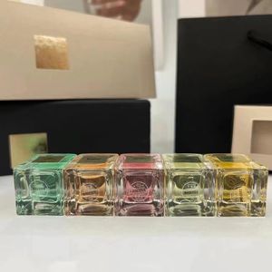 Marca de luxo masculino de perfume 7,5 ml com 5pcs de longa dura￧￣o bom cheiro jasmim rosa gard￪nia perfume de parfum fragr￢ncia 5 em 1 kit ship r￡pido