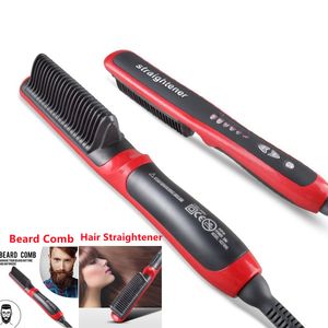 Hair Straighteners ASL-908 Straightener Durable Electric Straight Beard Comb Brush Heated Ceramic Straightening EU Plug 220922