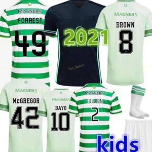 Marrom Mais Marrom venda por atacado-College Wear20 Celtic FC Soccer Jerseys McGregor Griffiths Klimala Forrest Brown Christie Edouard Bayo Home Homem Camisas de Futebol Infantil