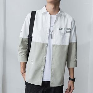 Camisas de vestido masculinas para a camisa da primavera e do verão da primavera e do verão de manga longa de manga comprida