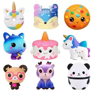 Jumbo mole kawaii bolo de cavalo veado animal panda squishes lentos subidas de estresse de alívio de estresse Squeeze para crianças gf0924