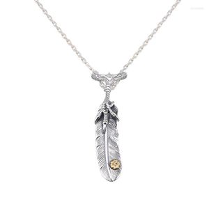 Kains Star s Same Eagle Feather ketting S925 Sterling Silver Claw Pendant Japanse Punk Taijiao Chain Sweater
