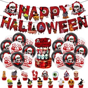 Outras festas de festas suprimentos decorações de Halloween Scary Ghost Skull Globos Spider Spider Balão Happy Props Home Holiday Decor 220922