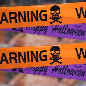 Weitere festliche Partyartikel, Halloween-Warnband, Dekoration, Gefahrenlinie, Isolationsgürtel, Schild, Zuhause, Outdoor, Garten 220922